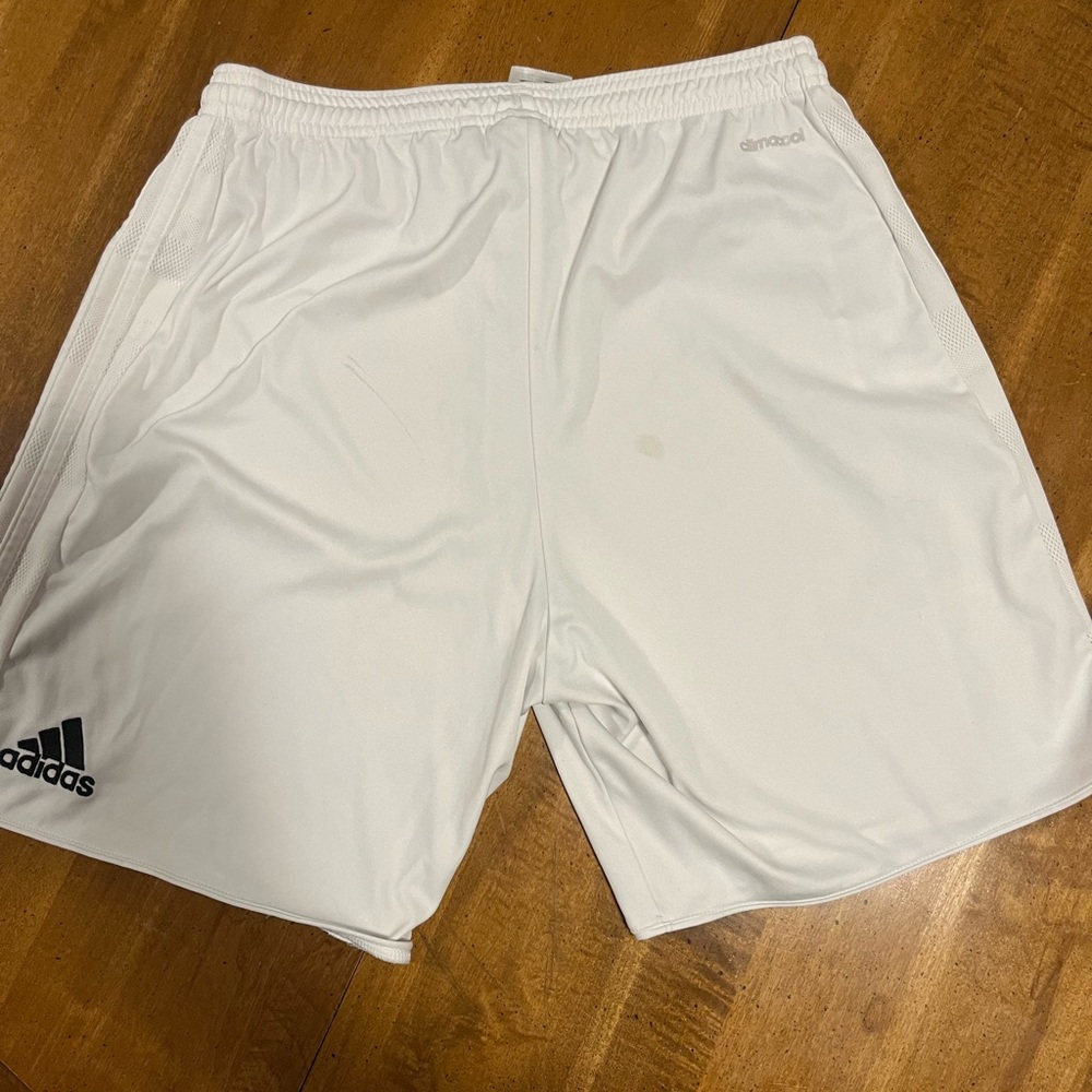 adidas White Men's Athletic Shorts - Picture 6 of 9